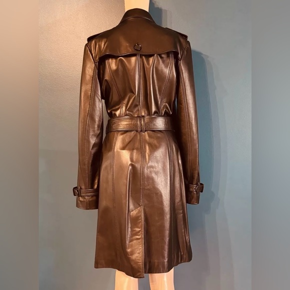 Burberry Leather Trench Coat US10 - Picture 7 of 15